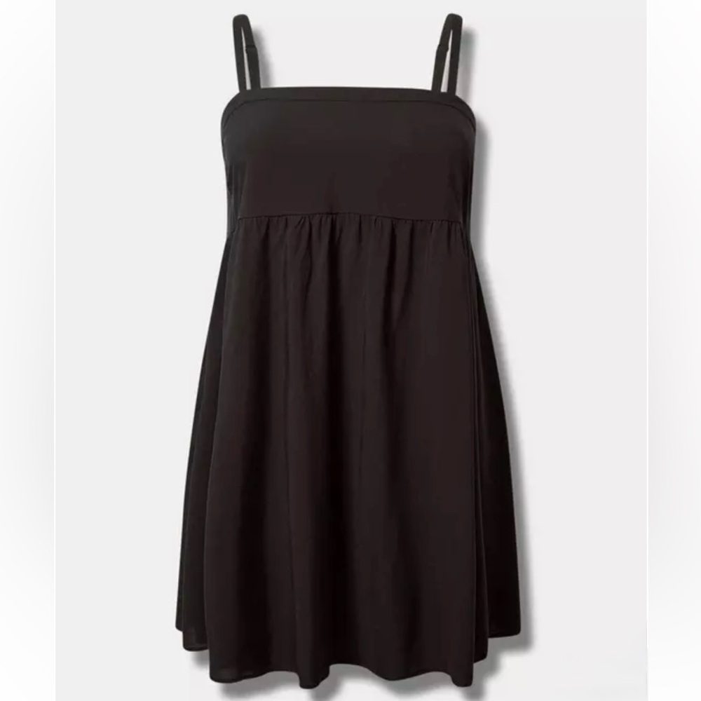 Torrid Black Mini Challis Sleeveless Sundress